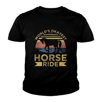 Worlds Okayest Horse Ride New 2022 Gift Youth T-shirt - Thegiftio UK