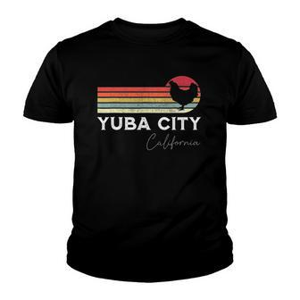 Yuba City California Retro Chicken Lover Souvenir Youth T-shirt | Mazezy