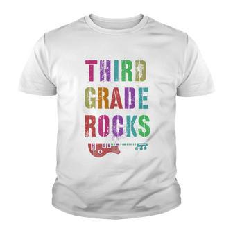 3Rd Grade Rocks Student Teacher Rockstar Rocking My Jam Youth T-shirt - Thegiftio UK