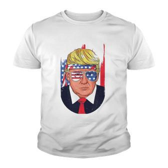 4Th Of July Usa Donald Trump Funny Patriotic American Gift Youth T-shirt | Mazezy
