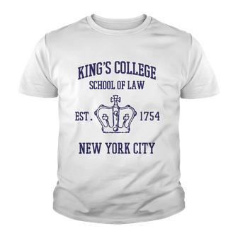 Alexander Hamilton Kings College School Of Law Youth T-shirt | Mazezy