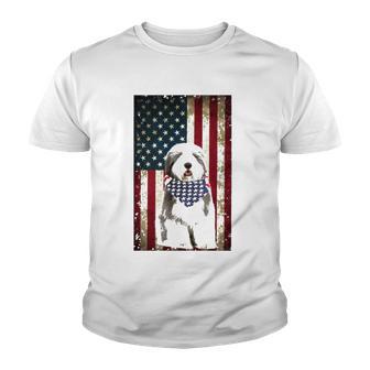 American Bearded Collies Dog Bandana 4Th Of July Youth T-shirt - Thegiftio UK