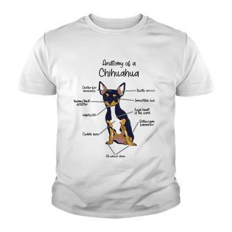 Anatomy Of A Chihuahua Dog Dogs Pet Youth T-shirt | Mazezy