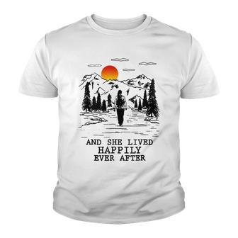 And She Lived Happily Ever After Youth T-shirt - Monsterry UK