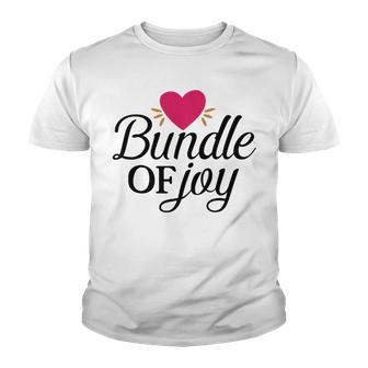 Baby Shower Text Design Bundle Of Joy Heart Youth T-shirt | Favorety CA