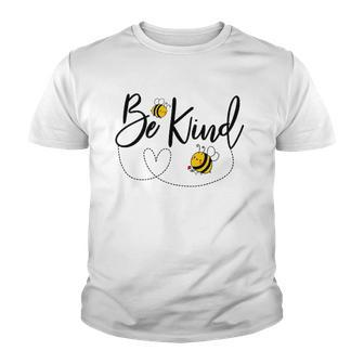Be Kind Bees Insect Lover Funny Kindness Friendly Kids Heart Youth T-shirt | Mazezy