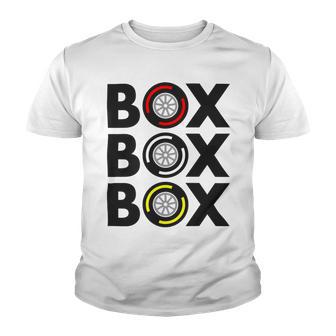 Box Box Box F1 Tyre Compound Design V2 Youth T-shirt | Favorety CA