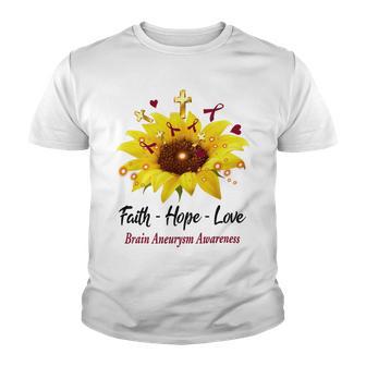 Brain Aneurysm Awareness Faith Hope Love Youth T-shirt | Favorety AU