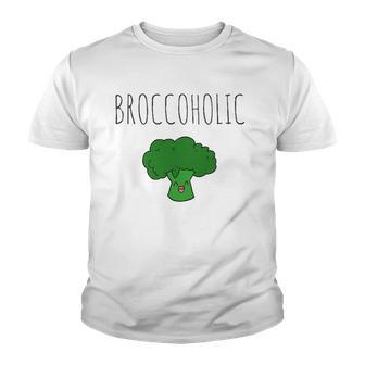 Broccoholic Vegan & Vegetarian Broccoli Lovers Youth T-shirt | Mazezy