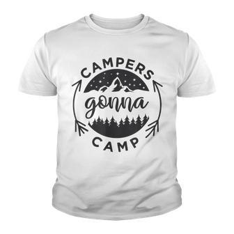 Campers Gonna Camp Vacation Camping Youth T-shirt - Thegiftio UK
