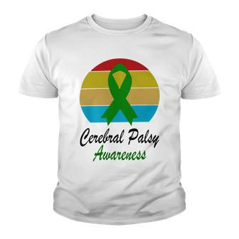 Cerebral Palsy Awareness Vintage Green Ribbon Cerebral Palsy Cerebral Palsy Awareness Youth T-shirt - Monsterry CA