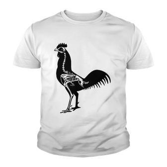 Chicken Skeleton Rooster Chicken Lover Youth T-shirt - Thegiftio UK