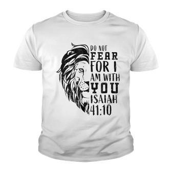 Christian Bible Verse Men Lion Faith Fear Religious Youth T-shirt - Thegiftio UK
