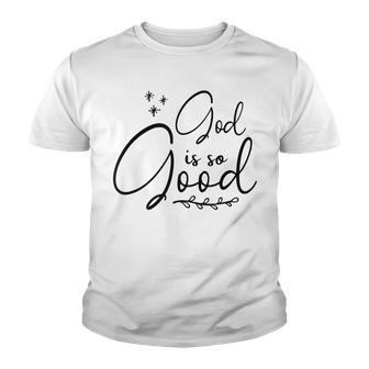 Christian For Women God Is Good Doodle Art Youth T-shirt - Thegiftio UK