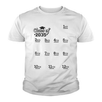Class Of 2035 Grow With Me First Day Of Kindergarten Youth T-shirt - Thegiftio UK