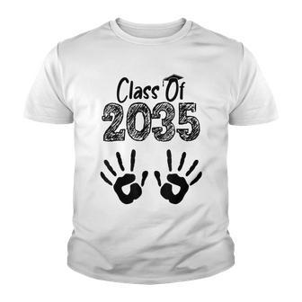 Class Of 2035 Grow With Me Handprint Back To School Pre K Youth T-shirt - Thegiftio UK