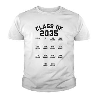 Class Of 2035 Pre-K Funny Kindergarten Grow With Me Youth T-shirt - Thegiftio UK