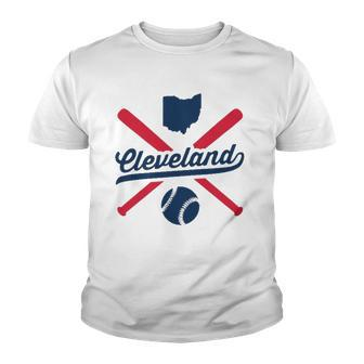 Cleveland Baseball Vintage Ohio Pride Love City Youth T-shirt | Mazezy