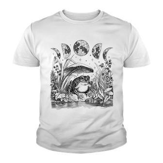 Cute Cottagecore Aesthetic Frog Mushroom Moon Witchy Vintage - Dark Academia Goblincore Witchcraft F Youth T-shirt | Favorety DE