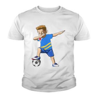 Dabbing Soccer Boy Aruba Jersey Aruban Youth T-shirt - Thegiftio UK