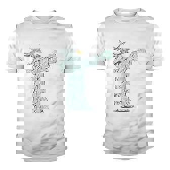 Dabbing Statue Of Liberty 4Th Of July Youth T-shirt | Mazezy