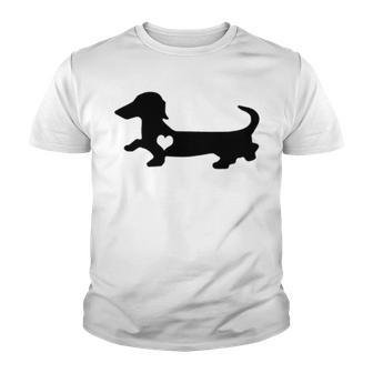 Dachshund Heart Dog Lover Youth T-shirt | Favorety AU