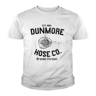 Dunmore Hose Company Vintage Brandon Vermont Youth T-shirt - Thegiftio UK