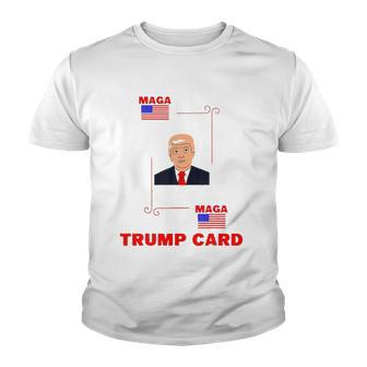 Election 2024 Ace Of Trump Card Maga Political Youth T-shirt | Mazezy