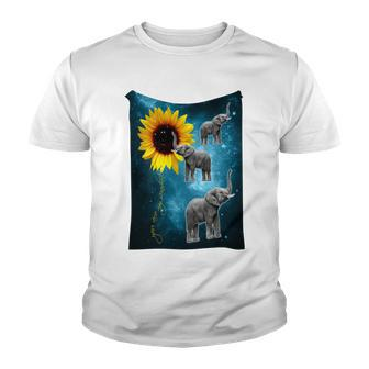Elephant - Sunflower You Are My Sunshine Youth T-shirt - Monsterry