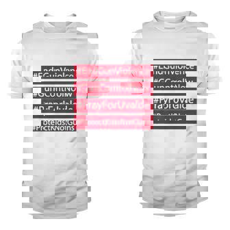 End Gun Violence Gun Control Pray For Uvalde Protect Kids Not Guns Youth T-shirt | Mazezy