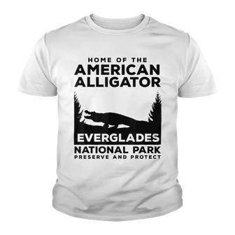 Everglades National Park Alligator Camping Youth T-shirt - Thegiftio UK