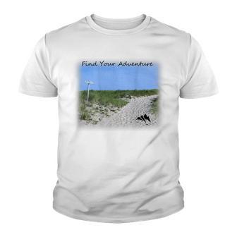 Find Your Adventure Beach Hiking Camping Casual Printed Youth T-shirt - Thegiftio UK