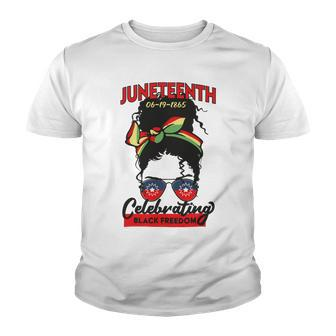 Free-Ish Juneteenth Celebrate Black Freedom Free-Ish 1865 Messy Bun Afro Mom Youth T-shirt | Favorety