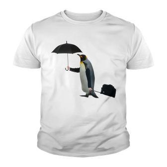 Funny Business Penguin Birds With Human Hands Youth T-shirt | Favorety