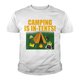Funny Camping Is Intense In-Tents T For Family Camps Youth T-shirt - Thegiftio UK