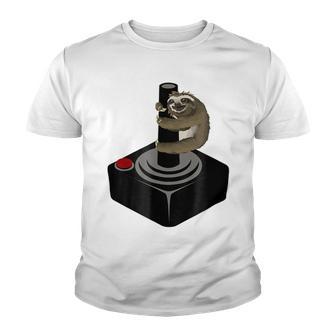 Funny Cute Sloth Gamer Retro Video Game 871 Shirt Youth T-shirt | Favorety DE