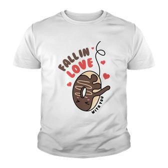 Funny Donut Fall In Love Youth T-shirt | Favorety UK