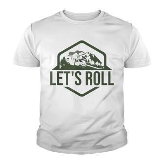 Funny Rv Vacation Lets Roll Vacation Camping Gift Youth T-shirt - Thegiftio UK