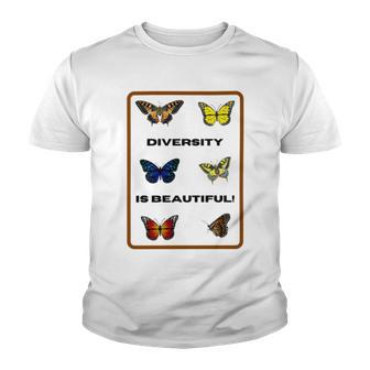 Funny The Butterfly Diversity Is Beatifull Tshirt Youth T-shirt | Favorety UK