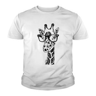 Giraffe With Glasses Youth T-shirt | Favorety