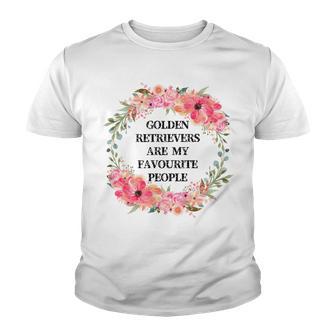 Golden Retrievers Are My Favourite People Youth T-shirt | Favorety UK