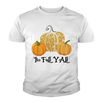 Happy Fall Yall Its Fall Yall Leopard Print Pump V2 Youth T-shirt | Favorety AU