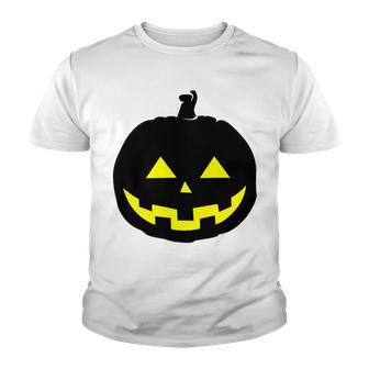 Happy Halloween Scary Black Pumpkin Pattern Youth T-shirt | Favorety DE