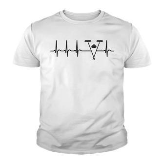 Heartbeat Curling Tshirt Cool Funny Nerdy Comic Graphic Curling Curling Player Curling Pla V2 Youth T-shirt | Favorety DE