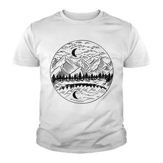 Hiking Camping Nature Outdoor Mountains Hiker Camper Gift Youth T-shirt - Thegiftio UK