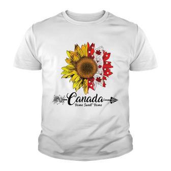 Home Canada Day Maple Sunflower 1St July Independence Day Youth T-shirt - Thegiftio UK