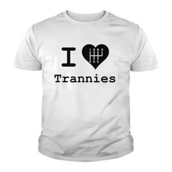 I Love Trannies Heart Car Lovers Gift Youth T-shirt - Thegiftio UK