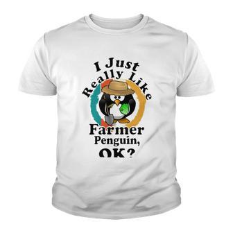 I Really Like Farmer Penguin Ok Youth T-shirt | Favorety DE