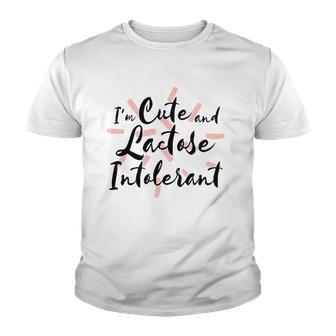 Im Cute And Lactose Intolerant Youth T-shirt - Thegiftio UK