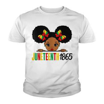 Junenth Celebrating 1865 Cute Black Girls Kids  Youth T-shirt